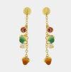 Orecchini in Metallo cristalli colorati pendenti