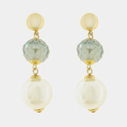 Orecchini in Metallo perle e cristalli