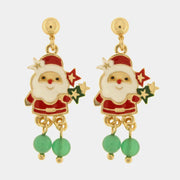 Orecchini in Metallo Babbo Natale pendente