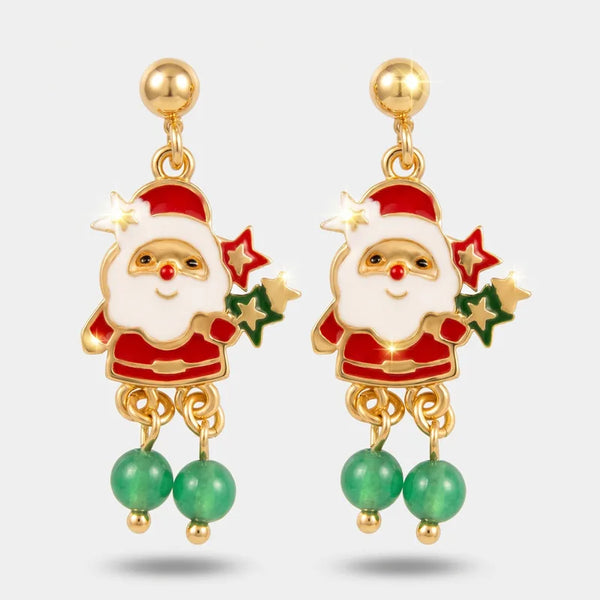 Orecchini in Metallo Babbo Natale pendente