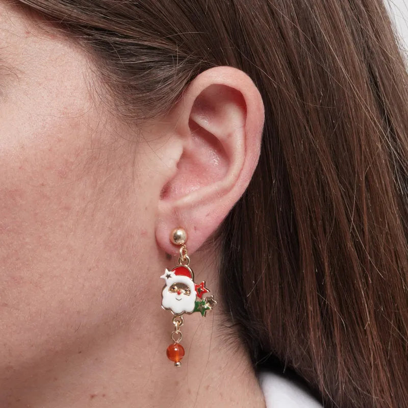 Metal Santa Claus Earrings