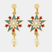 Orecchini in Metallo stelle colorate