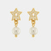 Orecchini in Metallo stella bianca e perla