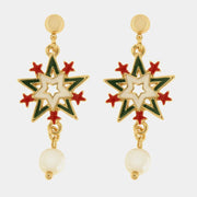 Orecchini in Metallo stelle colorate