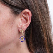 Orecchini in Metallo maioliche blu