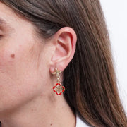 Orecchini in Metallo maioliche rosse