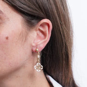 Orecchini in Metallo maiolica bianca