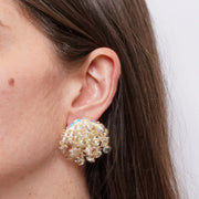 Orecchini in Metallo donna paillettes dorate iridescenti luminose