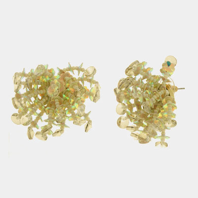 Orecchini in Metallo donna paillettes dorate iridescenti luminose