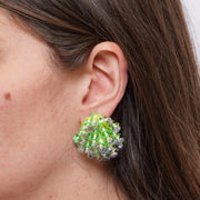 Orecchini in Metallo donna paillettes verde iridescenti brillanti