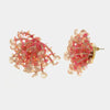 Orecchini in Metallo donna paillettes rosa corallo iridescenti