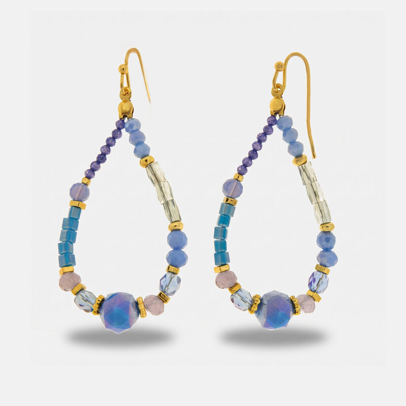 Orecchini in Metallo aa goccia placcati oro donna accessorio - BYSIMON gioielli