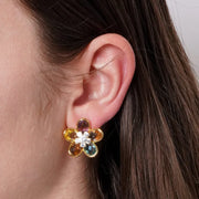 Orecchini in Metallo donna a forma di fiore in metallo