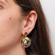 Orecchini in Metallo con scritta Amalfi, Limoni e Fiori