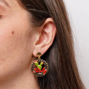 Orecchini in Metallo con scritta Sicily e Fico