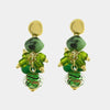 Orecchini in Metallo con Murano Stone pietre pendenti verde veneziane