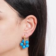 Orecchini in Metallo con fiore blu
