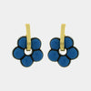 Orecchini in Metallo con fiore blu
