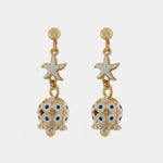 Orecchini in Metallo pendenti con campanella e stella marina CAPRI - gioiello BySimon