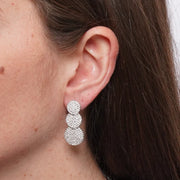 Orecchini in Metallo pendenti con cerchi e cristalli