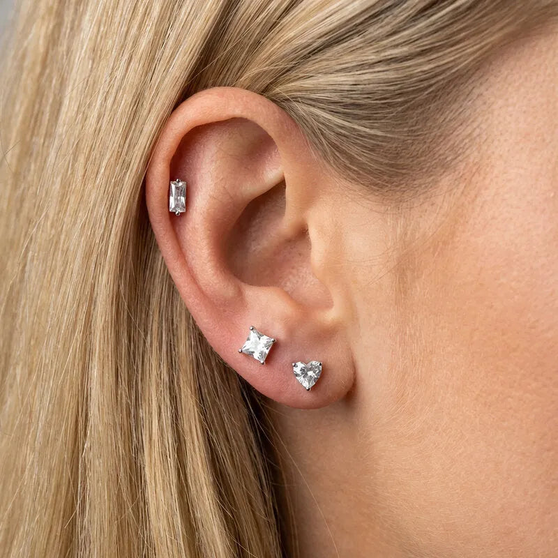 Orecchini in Metallo Set da sei dorato con cristalli