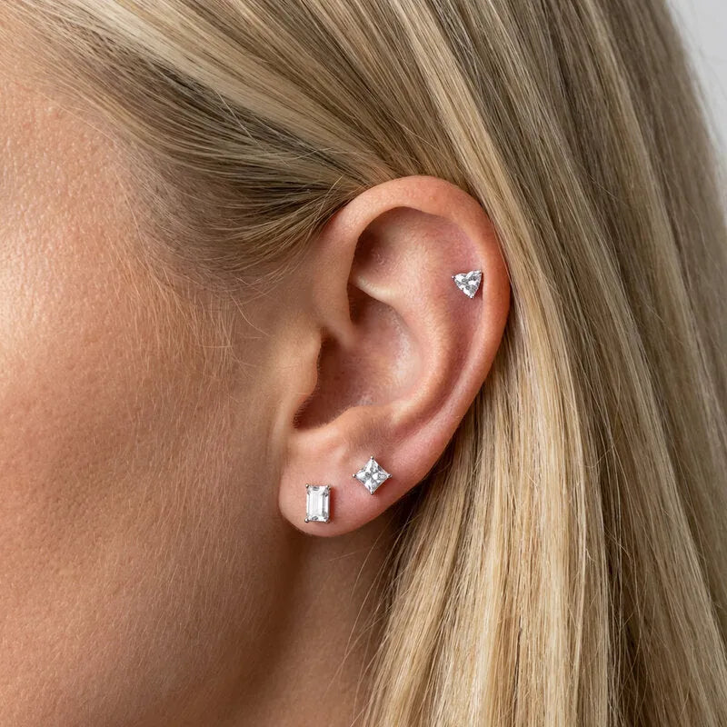 Orecchini in Metallo Set da sei con cristalli