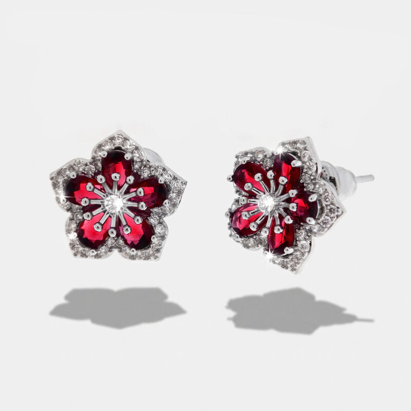Orecchini in Metallo Lobo Stella Viola Strass - BYSIMON gioielli