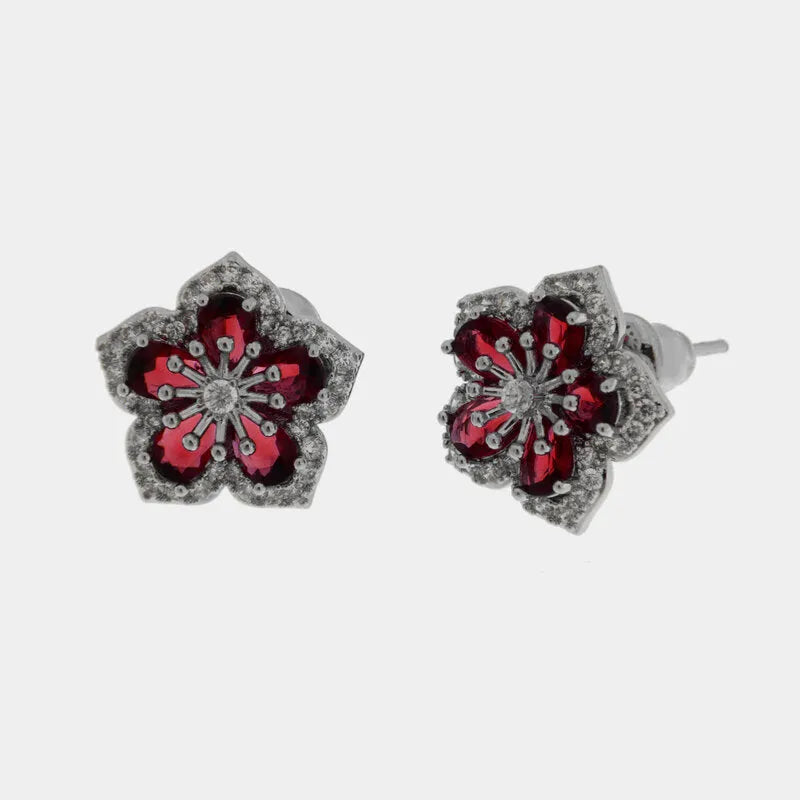 Orecchini in Metallo Lobo Stella Viola Strass