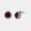Orecchini in Metallo Lobo Tondo Rosso Elegante