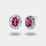 Orecchini in Metallo Lobo Ovale Rosa Corallo - BYSIMON gioielli