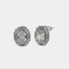 Orecchini in Metallo Lobo Tondo Cesellato Strass