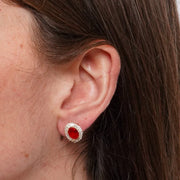 Orecchini in Metallo Lobo Goccia Rosso Oro