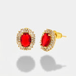 Orecchini in Metallo Lobo Goccia Rosso Oro - BYSIMON gioielli