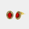 Orecchini in Metallo Lobo Goccia Rosso Oro