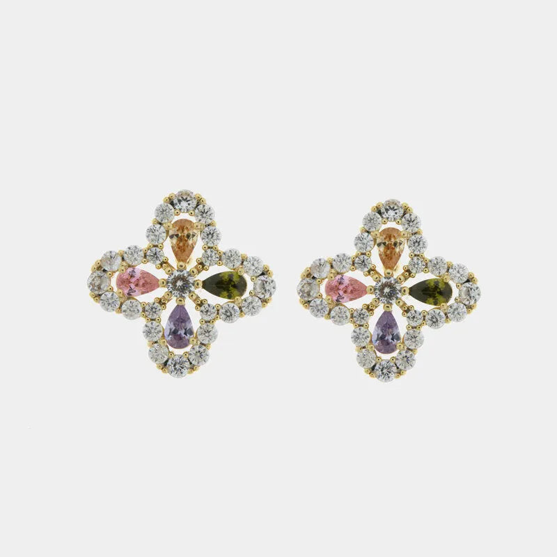 Orecchini in Metallo Lobo Fiocco Vintage Argento