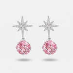 Orecchini in Metallo Lobo Stellina Argento Strass - BYSIMON gioielli