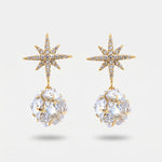 Orecchini in Metallo Pendente Stella Cristalli - BYSIMON gioielli