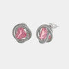 Orecchini in Metallo Lobo Tondo Rosa Piccolo