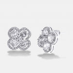 Orecchini in Metallo Lobo Piccolo Argento Strass - BYSIMON gioielli
