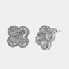 Orecchini in Metallo Lobo Piccolo Argento Strass