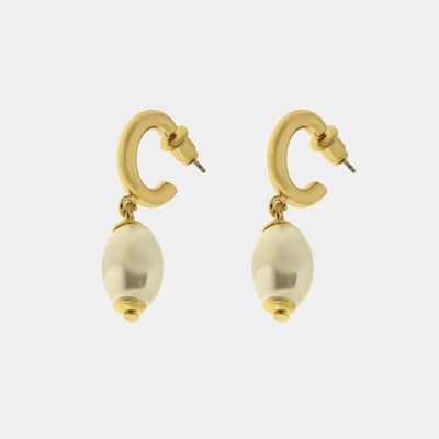 Orecchini in Metallo cerchietto con perle