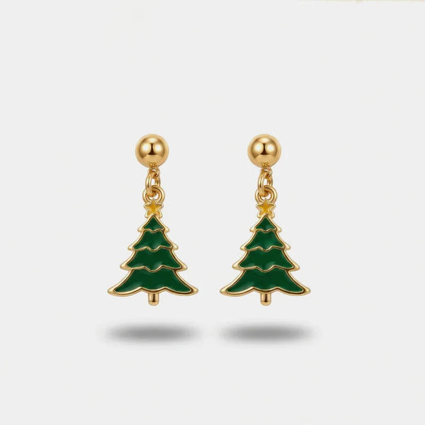 Orecchini in Metallo albero di Natale