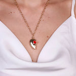 Set in Metallo collana magnetico a forma di cuore con cuore rosso - BYSIMON gioielli