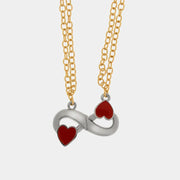 Set in Metallo collana magnatica a forma di infinito