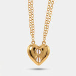 Set in Metallo collana magnetica a forma di cuore - BYSIMON gioielli