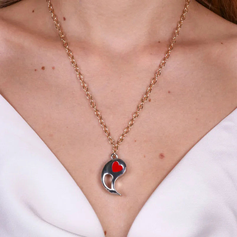 Set in Metallo collana magnetica a forma di ying yang