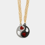 Set in Metallo collana magnetica a forma di ying yang