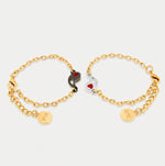 Set in Metallo bracciale magnetico a forma di ying yang - BYSIMON gioielli