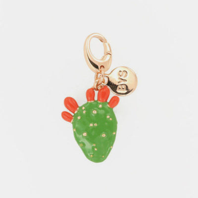 Ciondolo in Metallo con fico d'india impreziosito da smalti colorati - BYSIMON gioielli
