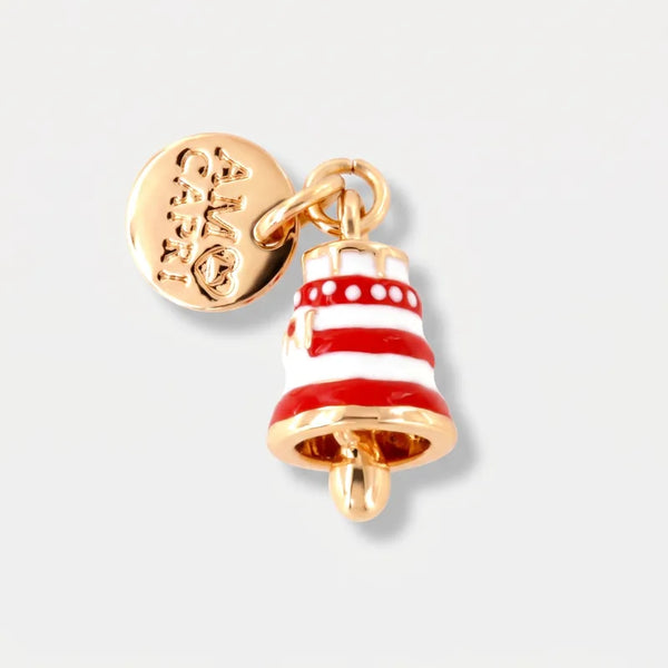 Ciondolo in Metallo campanella portafortuna natalizia